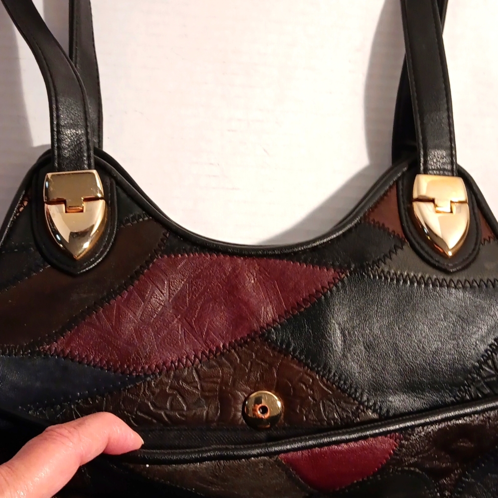 Leather Patchwork Purse - image 7